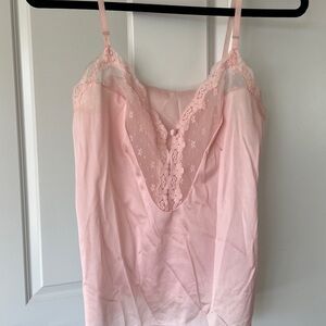 Vanity Fair Satin Camisole with Lace